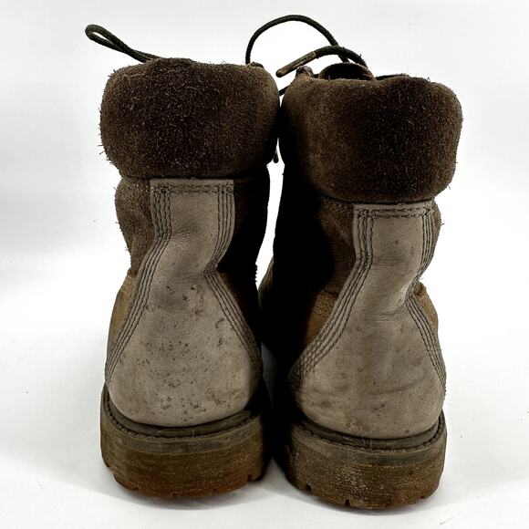 Timberland Combat Shoe 6" Boots Lace Up Nubuck Leather Waterproof Brown 8.5 - Picture 5 of 7